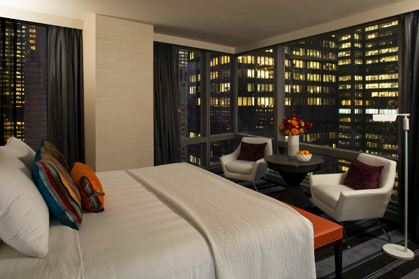 New York City Courtyard Marriott Hotel, Room with a view of Times Square.