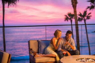 Book your romantic getaway and get a great deal with this Black Friday Cyber Monday Travel Deals. Photo credit: Surf and Sand Resort, Laguna Beach, California.