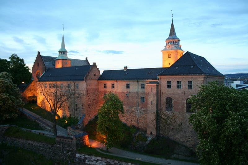 Akershus Fortress or Akershus Castle is a medieval castle that was built to protect Oslo, the capital of Norway.