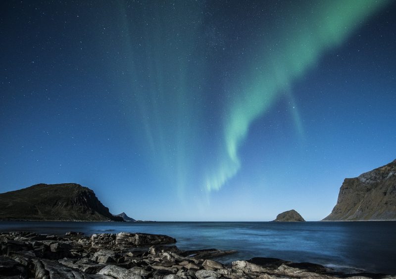 Stunning. Amazing. Just. Wow. Take in the Northern Lights on Lofoten Islands, Norway.