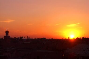 Take in the views and the sunsets on your Solo travel to Marrakech in Northern Africa.