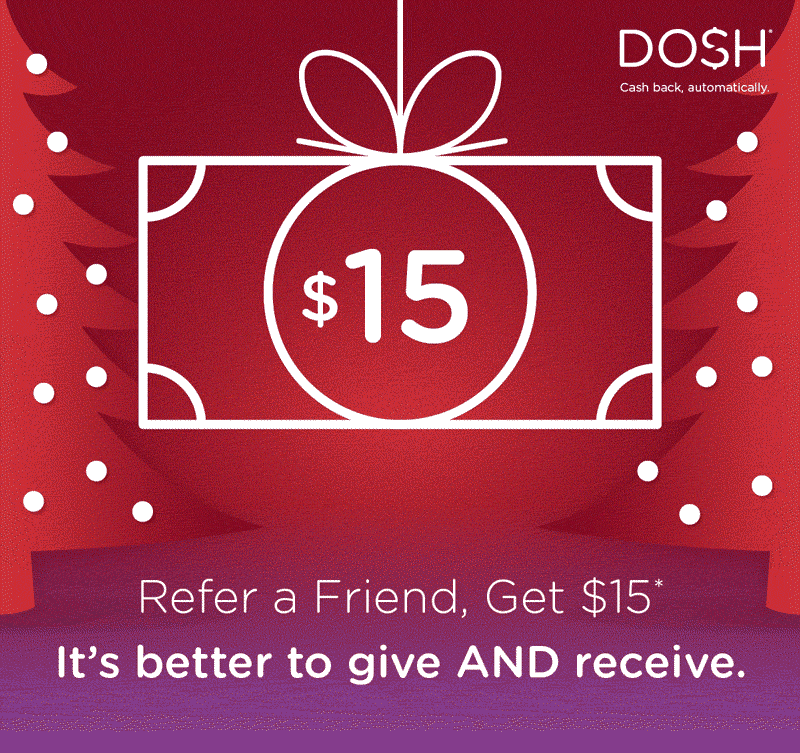 For each person you refer through 12/31/17, receive $15 just for them downloading the app and linking their card. They will also give $5 to each person who then links their card. 