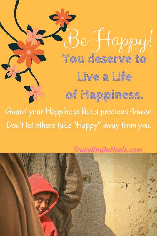 1 of 18 New Year's resolutions include Make a conscious effort to Be Happy every day and in every moment. | TravelingInHeels.com