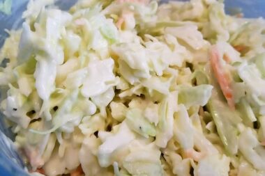 Family favorite recipe sweet and simple coleslaw.