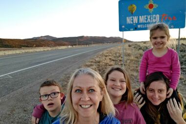 On our epic road trip to New Mexico (all road trips), we always stop at the state line signs for multigenerational family photos.