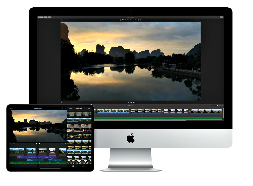With iMovie,  iMovie for iOS and macOS, create your video montage and you can even start editing on iPhone or iPad, then finish on your Mac. Photo: iMovie