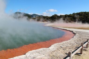New Zealand's volcano's and geothermal waters are one of the many things to do in Rotorua.