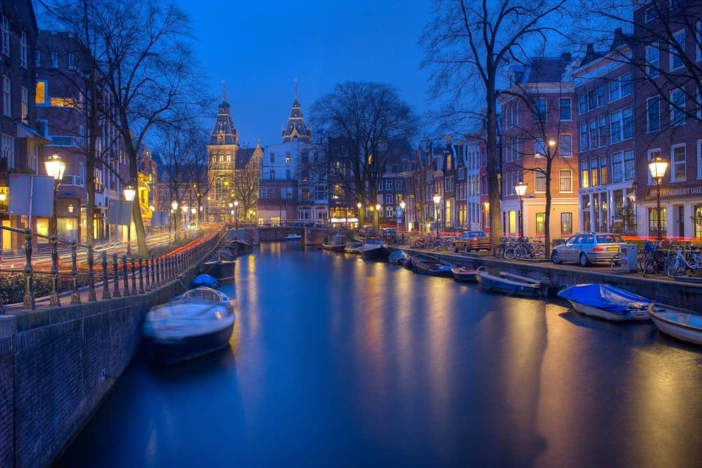Amsterdam is the Netherlands’ capital, known for its elaborate canal system. 