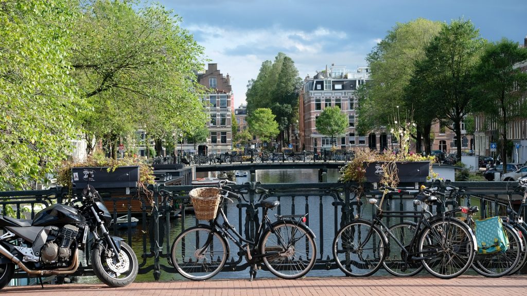 Amsterdam is the perfect city to rent a bicycle as it offers many bike trails and lots of scenery.
