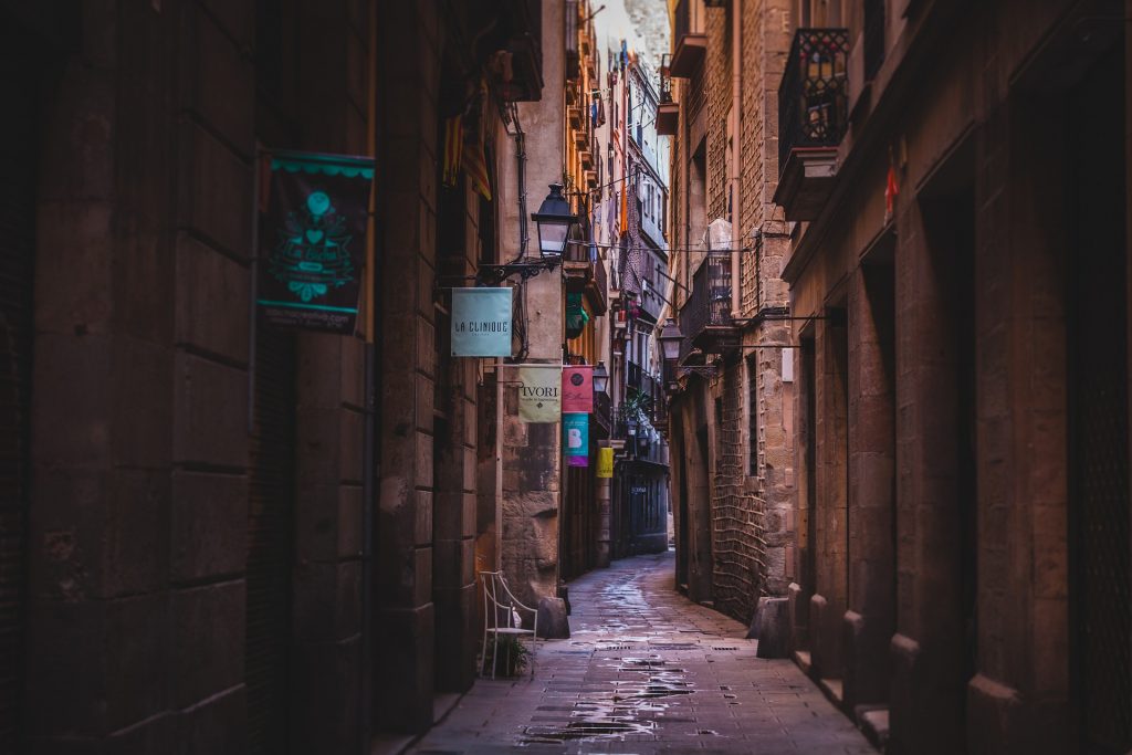 There is beauty in exploring the side streets of Barcelona, Spain.