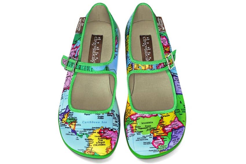 The perfect gift for grandparents who love to travel, shoes with maps! 