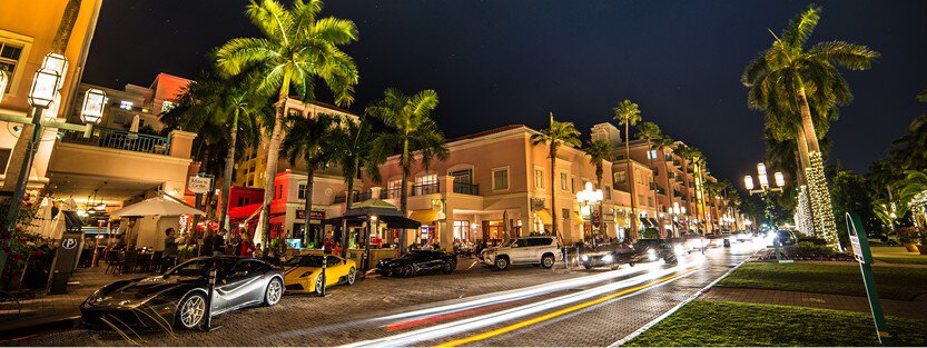 night scene Boca Raton Florida