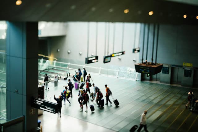 Passenger navigating for airport transfers